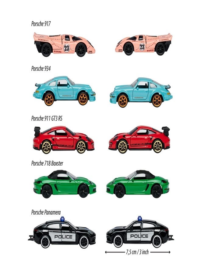 Smoby Majorette Porsche Gift Set With Colorful Racing Toy Cars With Rotating Wheels Features, Die Cast Vehicle, Scale 1:64, For Car Fans&Collector For 3+ Years Girls, Boys, Kids, Multicolor - Image 3
